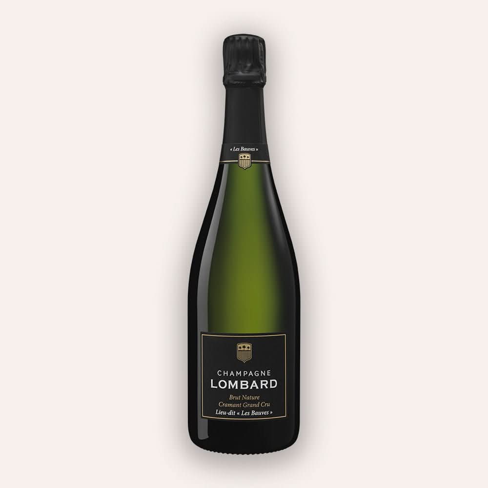 Weinflasche Champagne Lombard – brut Nature Cramant Grand Cru Lieu-dit "Les Bauves"