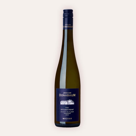Eine 750 ml Flasche Grüner Veltliner Smaragd Ried Spitzer Point 2023 vom Winzer Johann Donabaum aus der Region Niederösterreich in Österreich.