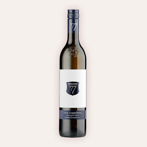 Eine 750 ml Flasche Sauvignon blanc Ried Zoppelberg 2023 vom Winzer Dreisiebner Stammhaus aus der Region Steiermark in Österreich.