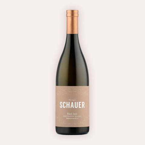 Eine 750 ml Flasche Sauvignon Blanc Ried Sulz Südsteiermark DAC 2022 vom Winzer Schauer aus der Region Steiermark in Österreich.