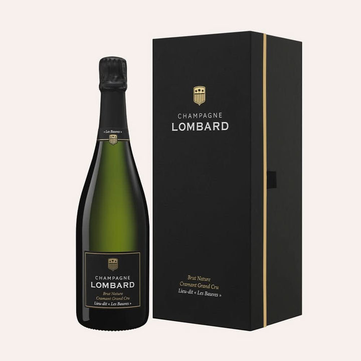 Weinflasche Champagne Lombard – brut Nature Cramant Grand Cru Lieu-dit "Les Bauves"