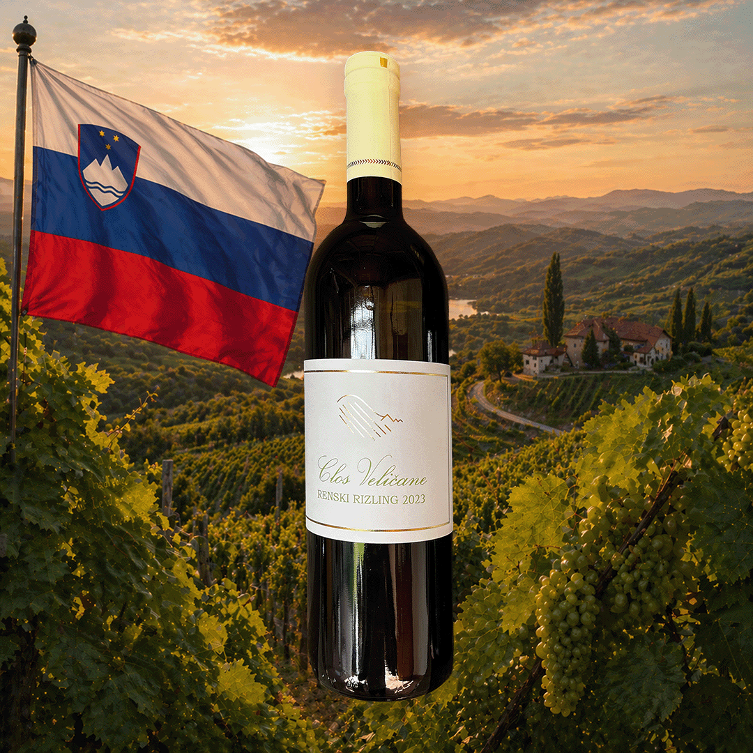 Weinflasche Clos Veličane – Renski Rizling semi-dry 2023