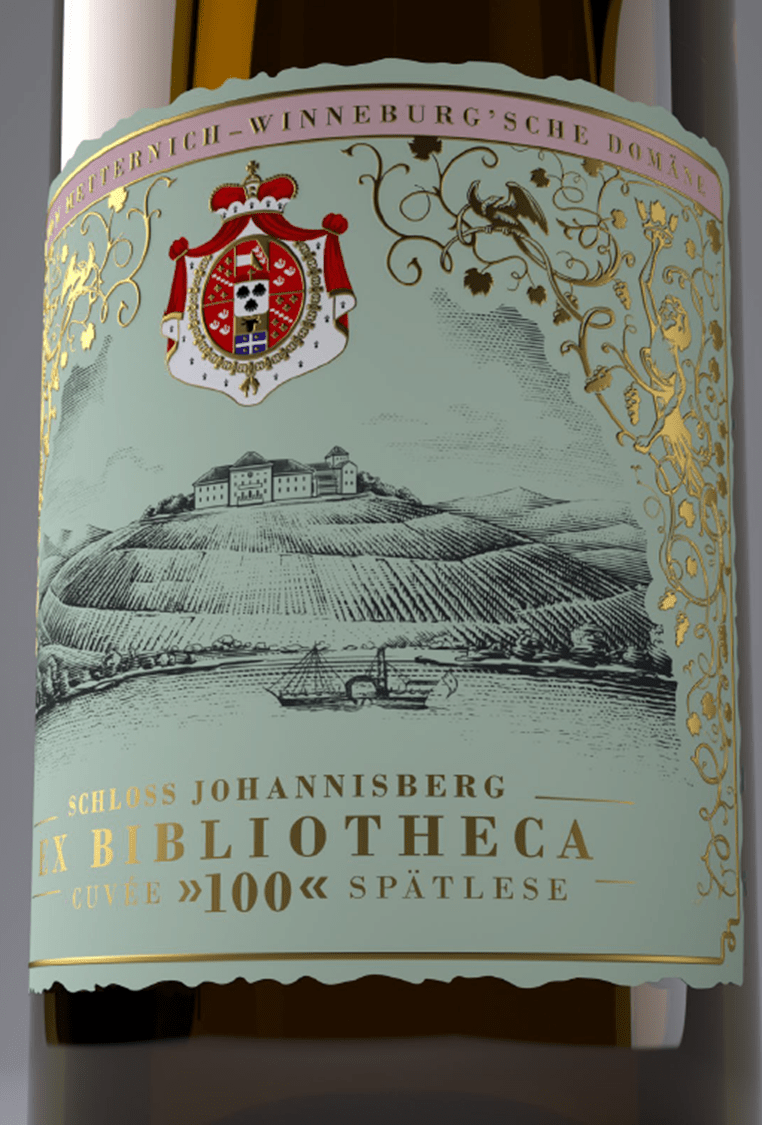 Weinflasche Schloss Johannisberg – Riesling Ex Bibliotheca Cuvée "100" Spätlese – Schloss Johannisberg Rheingau