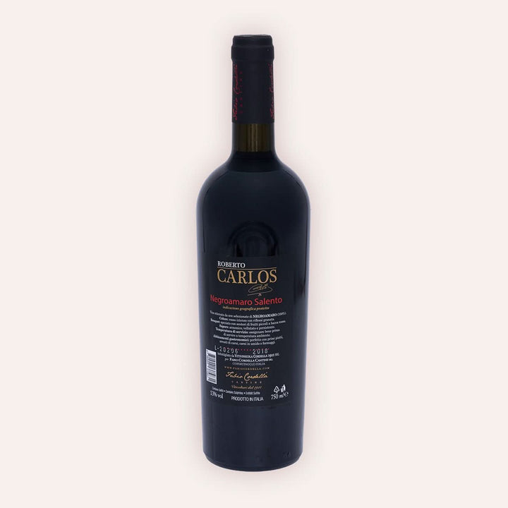 Fabio Cordella – "Roberto Carlos" Negroamaro Salento – Rückseite