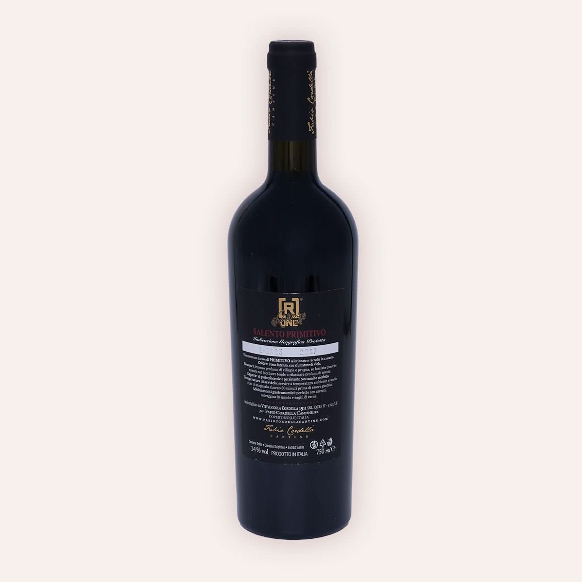 Fabio Cordella – "Ronaldinho One" Salento Primitivo – Rückseite