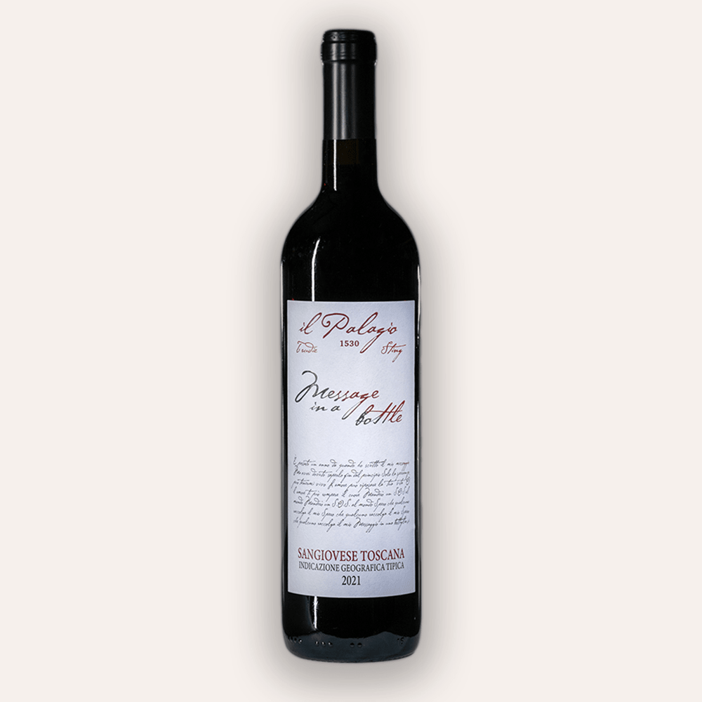 Weingut Il Palagio, Message in a Bottle Rosso, 2022, Trinkvergnügen, Wein