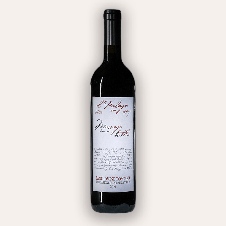 Weingut Il Palagio, Message in a Bottle Rosso, 2022, Trinkvergnügen, Wein