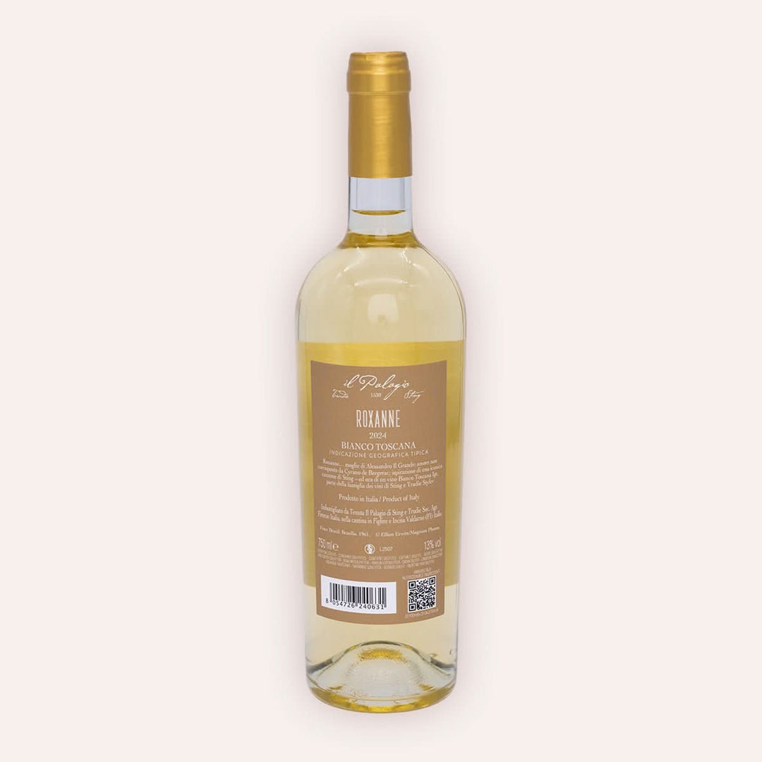 Tenuta Il Palagio | Sting – "Roxanne" Bianco Toscana IGT 2024 – Rückseite