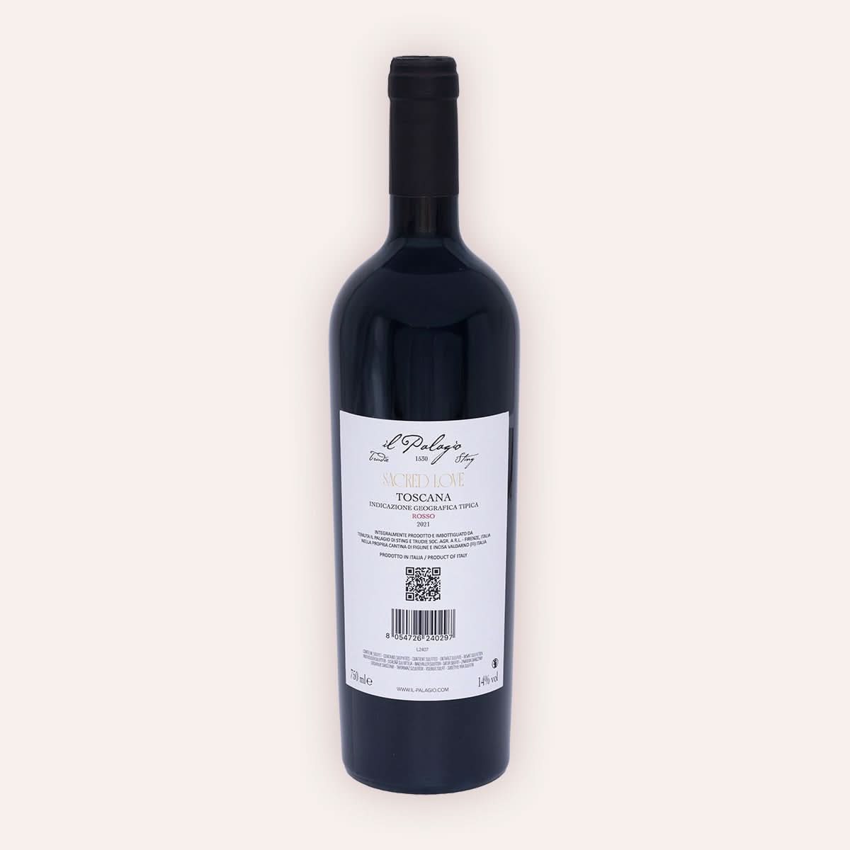 Tenuta Il Palagio | Sting – "Sacred Love" Merlot Toscana IGT 2021 – Rückseite