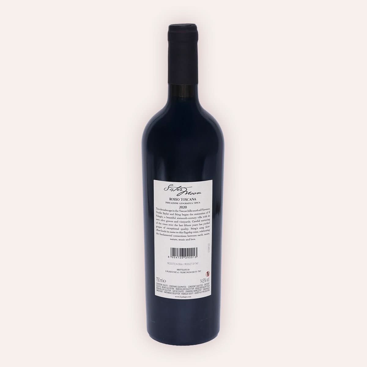 Tenuta Il Palagio | Sting – "Sister Moon" Rosso Toscana IGT 2020 – Rückseite