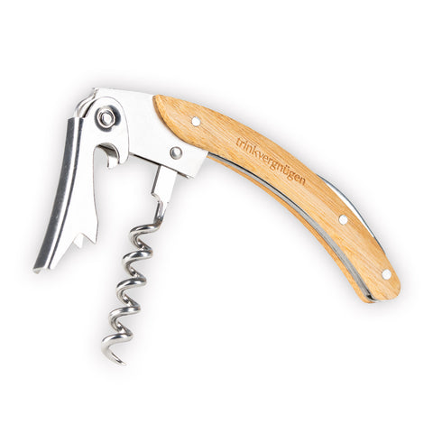 Kellnermesser aus Edelstahl – Korkenzieher für Weinflaschen – geöffnet