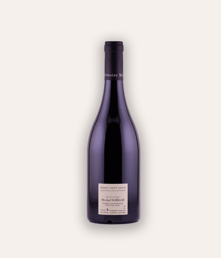 Weinflasche Domaine Michel Noëllat - Morey-Saint-Denis AC 2021 – dunkle Burgunder-Flasche mit navy Kapsel und M-Monogramm, Domaine Michel Noëllat Etikett