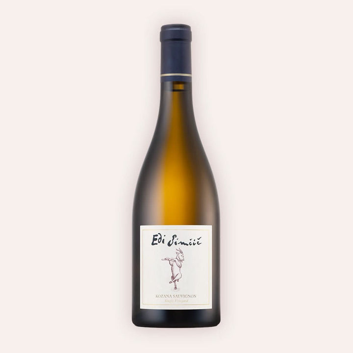 Eine 750 ml Flasche Sauvignon blanc Kozana single vineyard 2020vom Winzer Edi Simčič aus der Vipava-Tal in Slowenien.