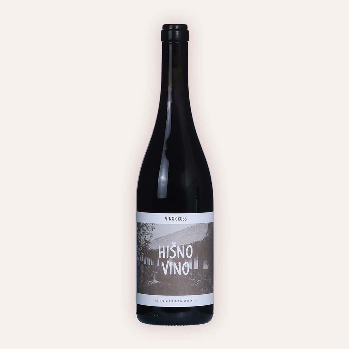 Eine 750 ml Flasche Hisno Vino NOIR 2023 vom Winzer Vino Gross aus der Štajerska Slovenija in Slowenien.