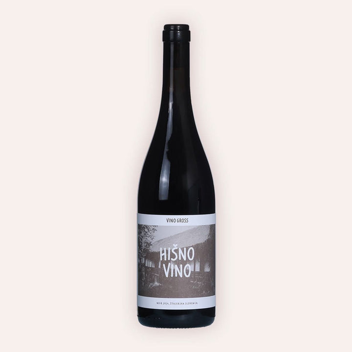 Eine 750 ml Flasche Hisno Vino NOIR 2023 vom Winzer Vino Gross aus der Štajerska Slovenija in Slowenien.