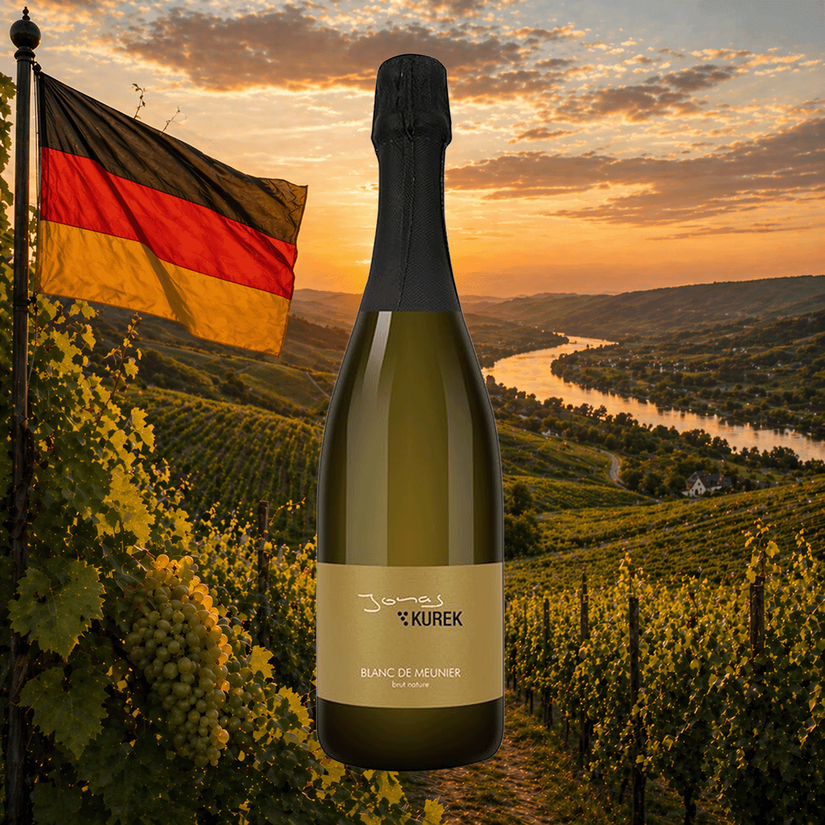Weinflasche Weingut Kurek – Blanc de Meunier Sekt brut nature 2019
