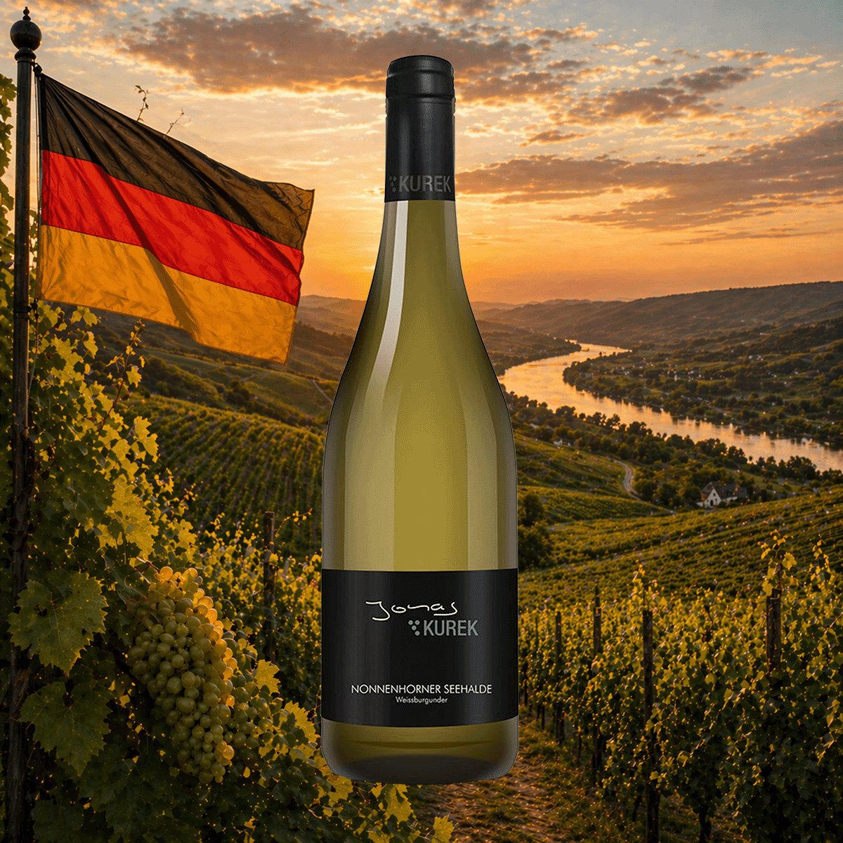 Weinflasche Weingut Kurek – Weißburgunder Nonnenhorner Seehalde 2023