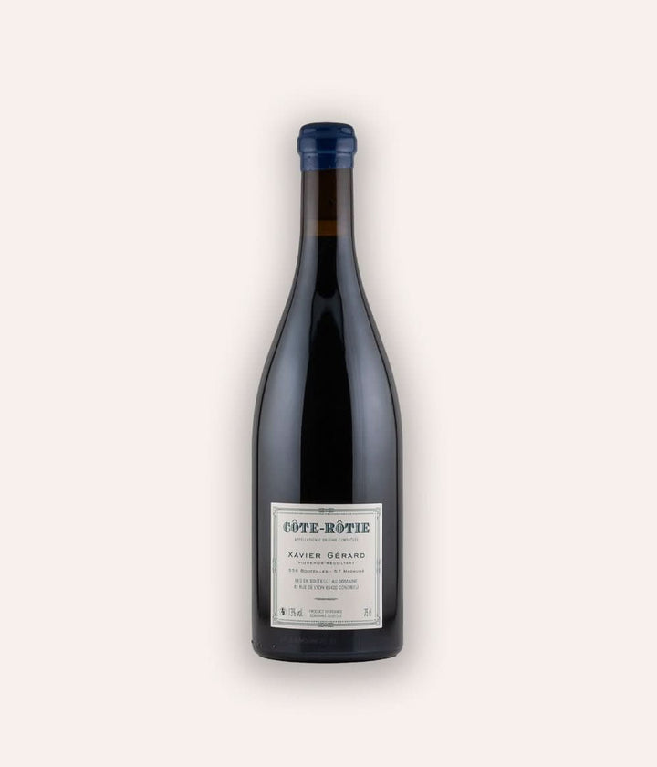 Rückseite der Weinflasche Xavier Gerard – Cote-Rotie "La Landonne" 2021